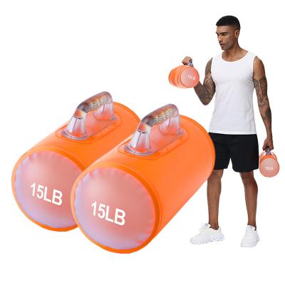 Deiris 30lb Fitness Water Filled Dumbbell Pairs, Free Weights Adjustable, Outdoor Portable Travel, Yoga Exercise, Water Dumbbell Set, Training Set