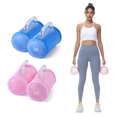 Deiris 4lb Water Dumbbell Pairs,Portable Outdoor Travel,Free Weights Adjustable, Yoga Exercise Fitness, Water Filled Dumbbell Training Set